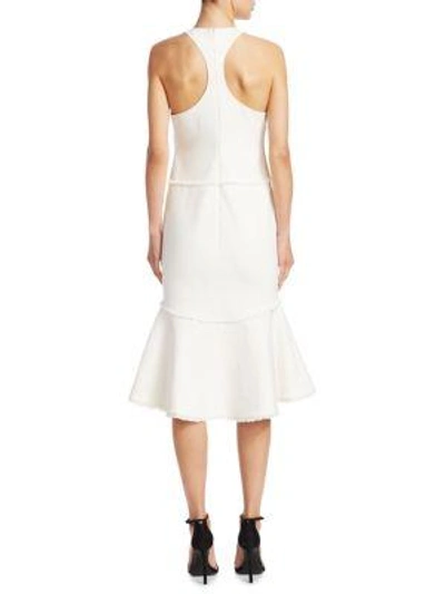 Shop Cinq À Sept Dante Fit-&-flare Halter Dress In Ivory
