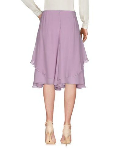 Shop Armani Collezioni Knee Length Skirt In Lilac