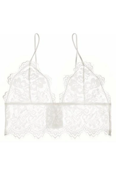 Shop Anine Bing Lace Soft-cup Bra In White