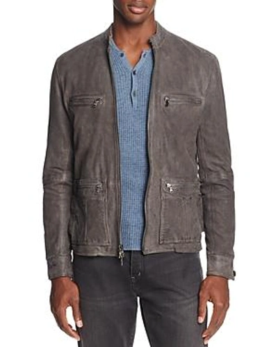 Shop John Varvatos Military Field Racer Bomber Jacket In Medium Gray