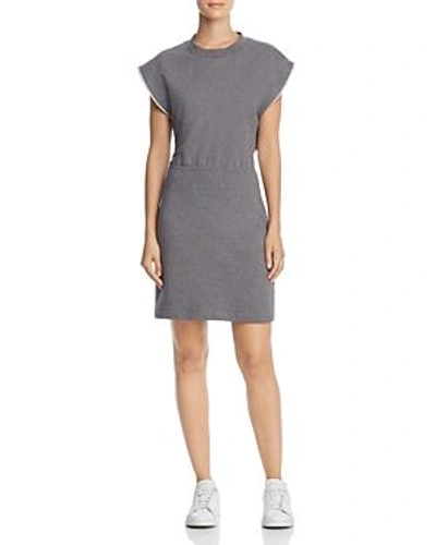Shop Alexander Wang T T By Alexander Wang Cutout-back French Terry Dress In Ivory
