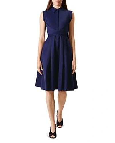 Hobbs London Gables Wrap-waist Dress In Blueberry