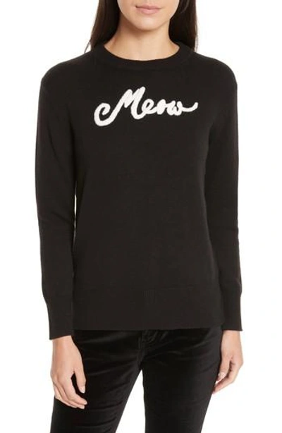 Shop Kate Spade Meow Sweater In Black