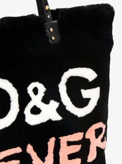 Shop Dolce & Gabbana D & G 4ever Fur Shopper