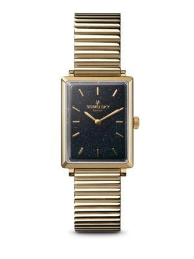 Shop Shinola Shirley Fromer Gold Pvd & Stainless Steel Bracelet Watch In Yellow Gold