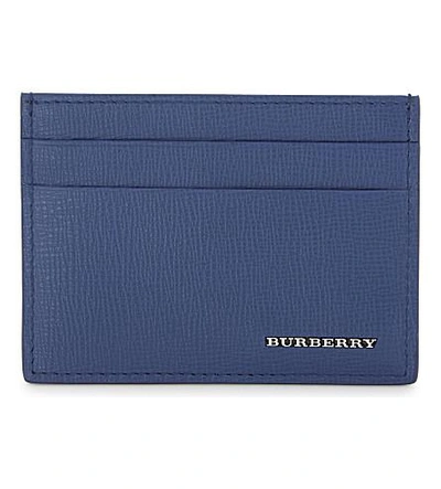 Burberry Money Card Holder Wallet Blue Leather for Sale in Halndle
