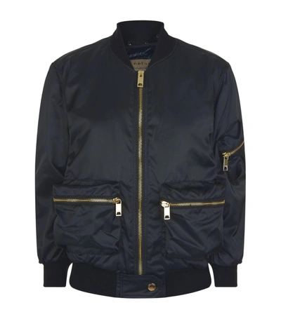 Shop Burberry Double Layer Bomber Jacket In Black