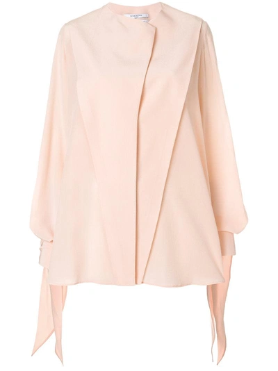 Shop Givenchy Asymmetric Embellished Sleeve Blouse