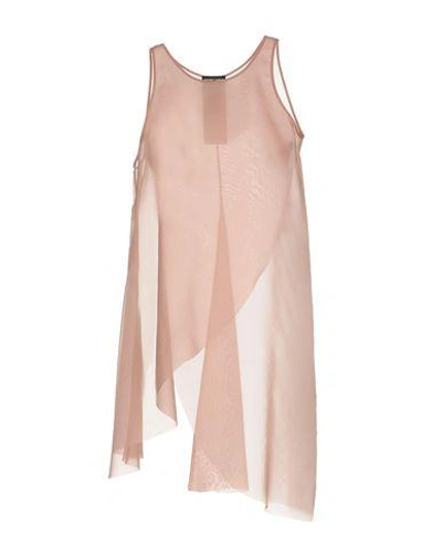 Shop Emporio Armani Tops In Pastel Pink