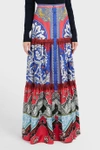 MARY KATRANTZOU Bridge Printed Silk Skirt