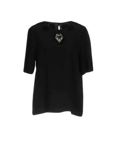 Shop Dolce & Gabbana Blouses In Black