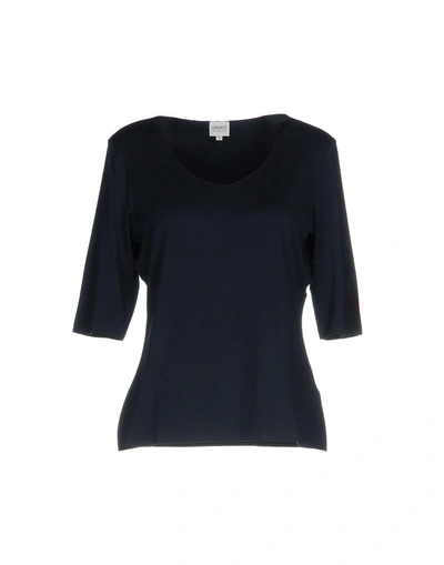 Shop Armani Collezioni T-shirt In Dark Blue