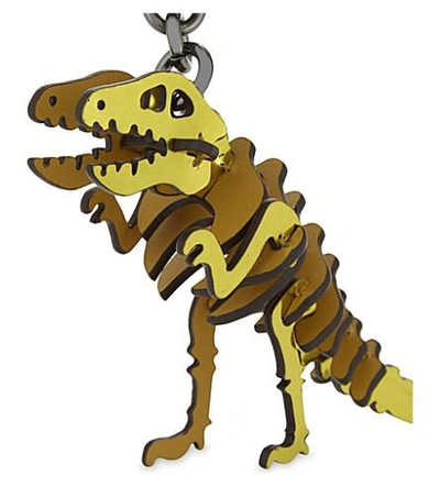 Shop Coach Dinosaur Rexy Bag Charm In Bk/metallic Yellow