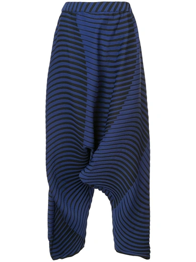 Issey Miyake Striped Drop-crotch Trousers | ModeSens