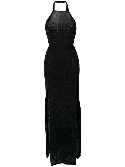 Balmain Crocodile Patterned Knitted Dress