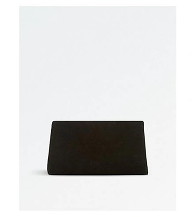 Shop Dune Bathilda Leather Embellished Clutch Bag In Black-suede