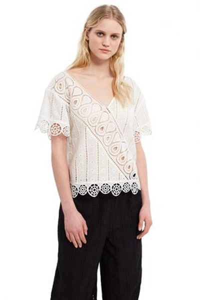 Shop Opening Ceremony Anglaise Popover Top In White