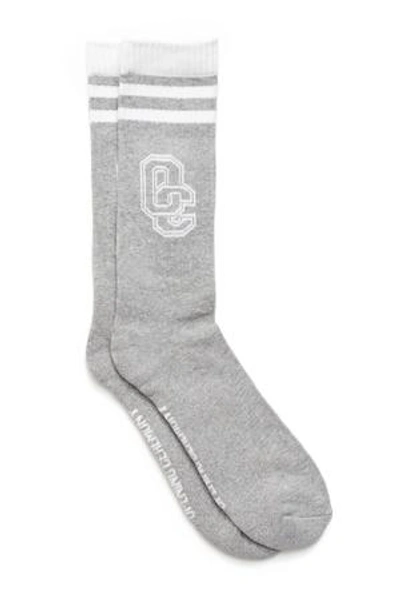 Shop Opening Ceremony Women's Oc Logo Socks In Grey Multi