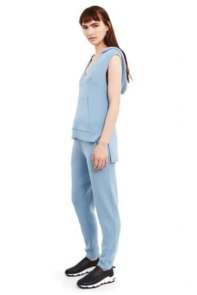 Shop Baja East Opening Ceremony Stretch Cotton Ribbed Pants In Cove