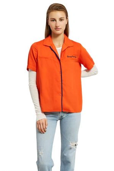 Shop Opening Ceremony Bowling Shirt In Orange