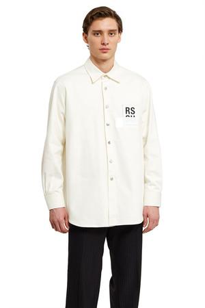 raf simons carry over denim shirt