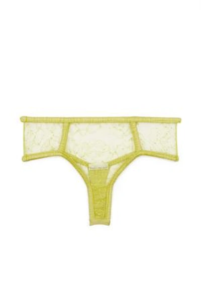 Shop Fleur Du Mal Opening Ceremony Rose Lace Hipster Thong In Limoncello