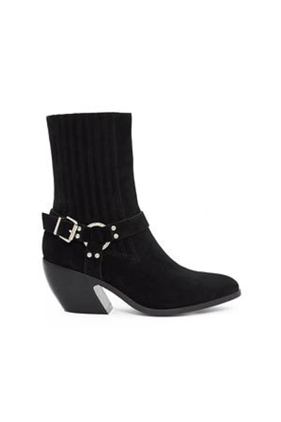 Shop Opening Ceremony Shayenne Suede Harness Ankle Boots In Nude