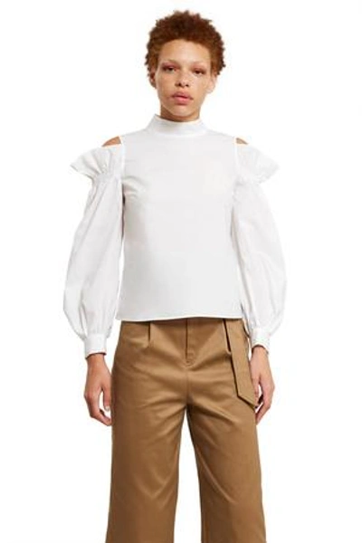 Shop Opening Ceremony Off-the-shoulder Typewriter Blouse In White
