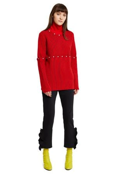 Shop Opening Ceremony Pearl Transformer Turtleneck In Jewel Red Multi