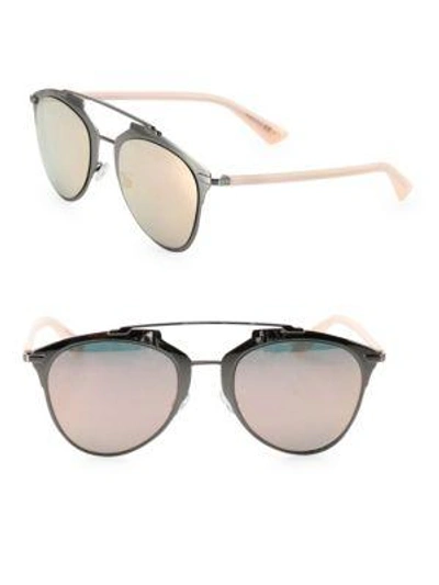 Shop Dior Reflected 52mm Modified Trouseros Sunglasses In Ruthenium Pink