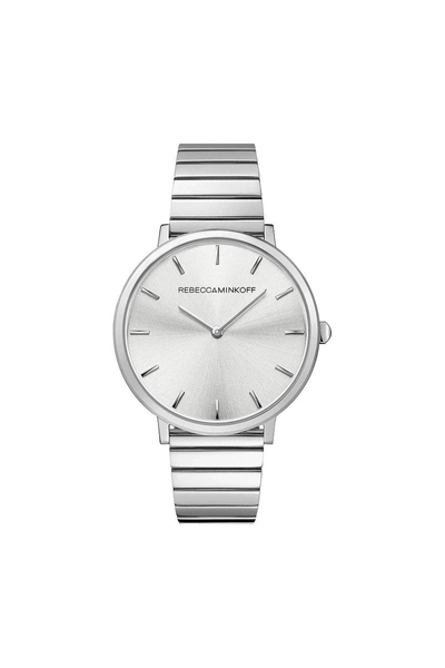 Shop Rebecca Minkoff Designer Mesh Bracelet Watch For Women |major 35mm |  In Silver