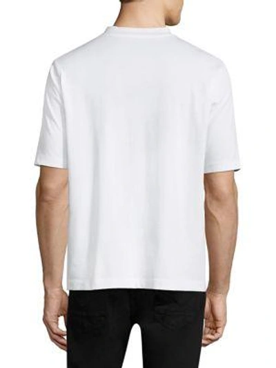 Shop Helmut Lang Short Sleeve Cotton Tee In White