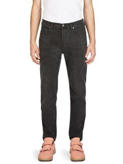 Shop Acne Studios River Used Slim-fit Jeans In Black