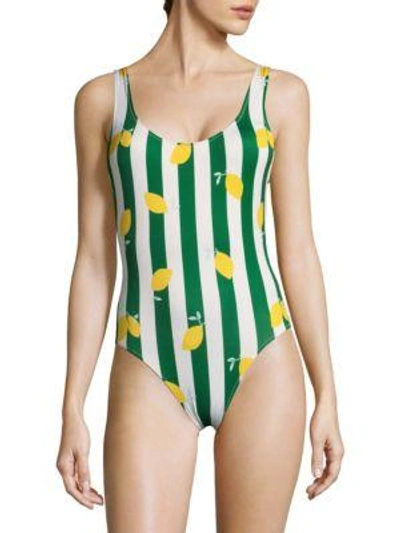 Shop Solid & Striped The Anne-marie Lemons One-piece Swimsuit