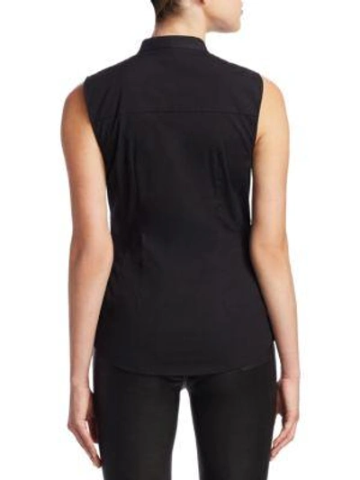 Shop Theory Ruched Fitted Top In Black
