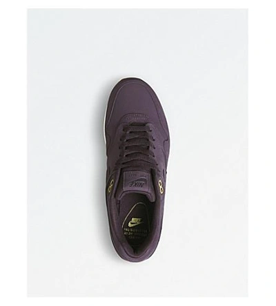 Shop Nike Air Max 1 Leather Trainers In Port Wine White