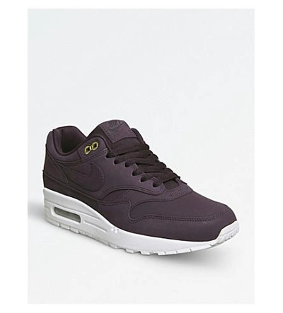 Shop Nike Air Max 1 Leather Trainers In Port Wine White