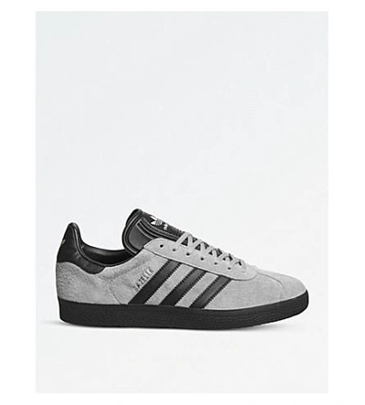 Shop Adidas Originals Gazelle Low-top Suede Trainers In Grey Black