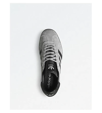 Shop Adidas Originals Gazelle Low-top Suede Trainers In Grey Black