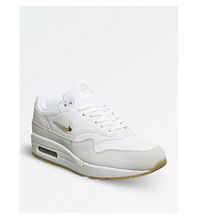 Shop Nike Air Max Jewell Leather Trainers In Summit White Gold