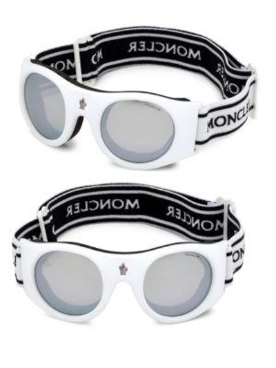 Shop Moncler Logo Band Goggles In White