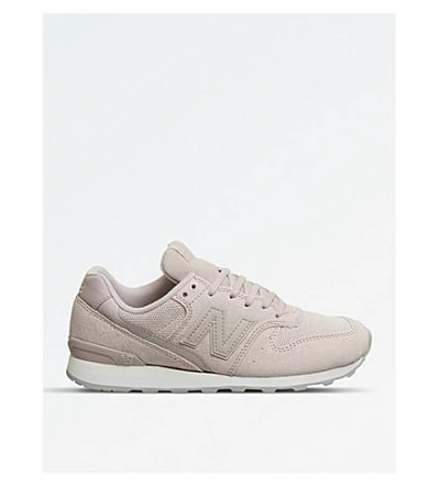 Shop New Balance 996 Low-top Suede And Mesh Trainers In Pink