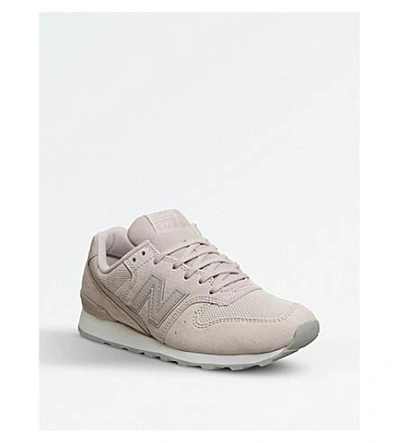 Shop New Balance 996 Low-top Suede And Mesh Trainers In Pink