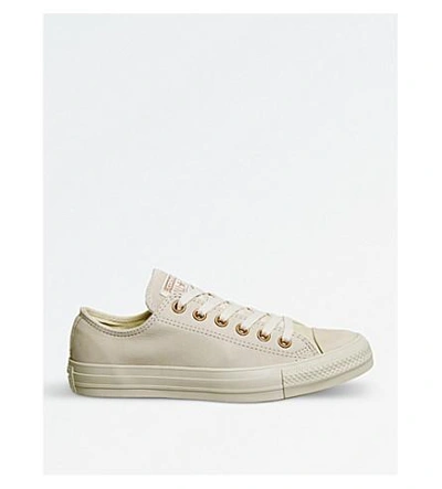 Shop Converse All Star Leather Low-top Sneakers In Light Twine Gold