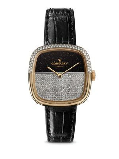 Shop Shinola Eppie Sneed Diamond Watch In Black