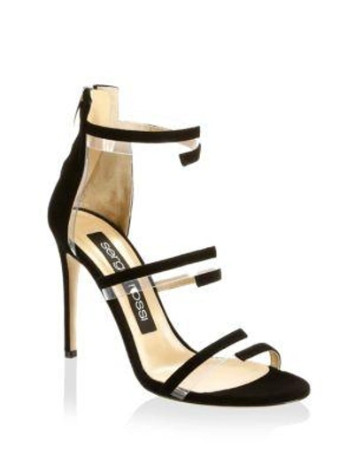 Shop Sergio Rossi Karen Suede Sandals In Black Multi