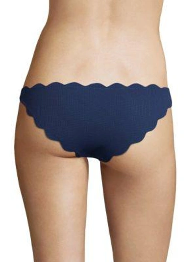 Shop Marysia Antibes Scalloped Bikini Bottom In Mirtillo