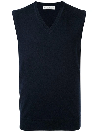 Shop Gieves & Hawkes V-neck Vest In Blue