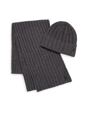 mens polo hat and scarf set