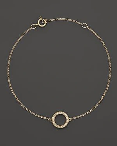 Shop Bloomingdale's Diamond Circle Bracelet In 14k Yellow Gold, 0.08 Ct. T.w. - 100% Exclusive In Yellow Gold/white Diamodns